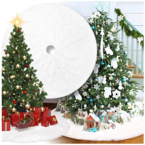 Matte, Weihnachtsbaumteppich, Shaggy Fellteppich, Deko-Überzug 115 cm