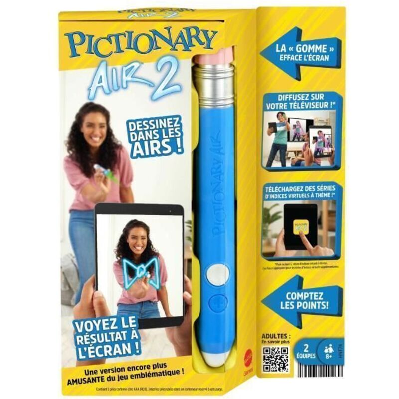 Mattel - Jeu classique Pictionary Air 2 - Multicolore