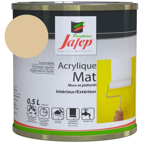 Mattes Acrylfarbe Elfenbein Jafep  0,5 L