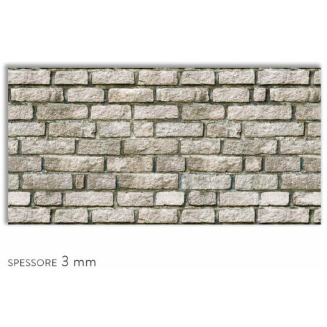 MATTONE MONOCROM - Paraschizzi da cucina in PVC flessibile - Misura 120x60cm spessore 3mm
