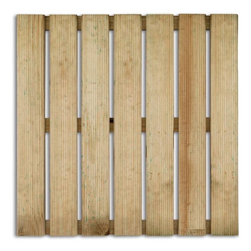 Image of Thegoodgarden - Mattonella 50x50 zigrinata in legno da esterno per terrazzo e giardino