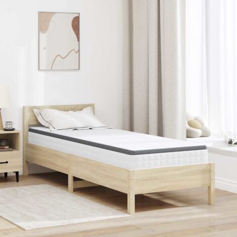 Mattress White and Grey 80 x 200 cm Bonell Spring vidaXL