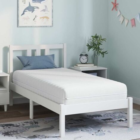 Mattress with Coconut Layer White 80 x 160 cm Pocket Spring vidaXL