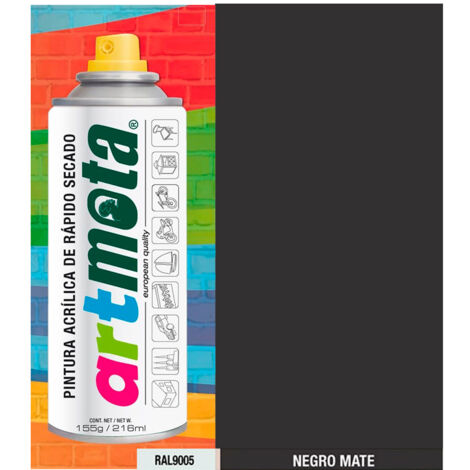 Mattschwarz Spray RAL9005, 216ml  Mota Werkzeuge 39901
