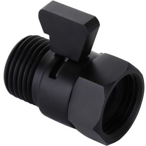 (Mattschwarz) Wasserdurchflussregelventil, Absperrventil aus gebürstetem Nickel für Handbrausen, einstellbares Wasserdruck-Absperrventil, Standard-G1/2-Messinganschluss