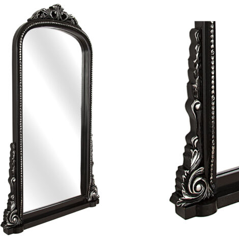 Mattschwarzer MDF-Spiegel French Stylo 61x6x100cm