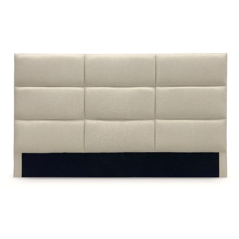 Matty - Tête de lit design en tissu beige 140 cm matty