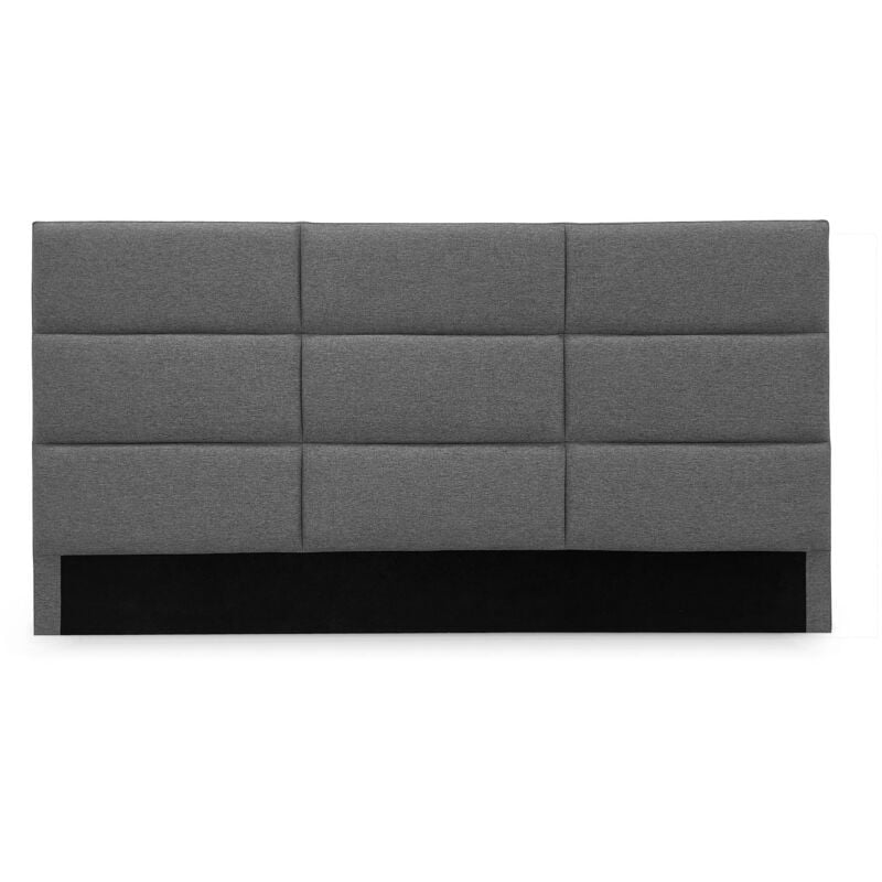 Matty - Tête de lit design en tissu gris 160 cm matty