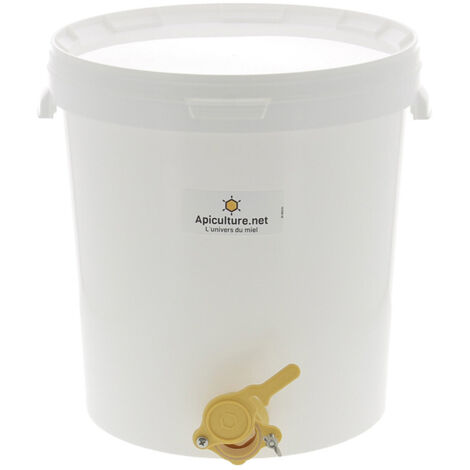 Maturateur à miel 40 kg en plastique alimentaire – Léger avec poignées intégrées – Robinet pour extraction contrôlée – Décantation optimale
