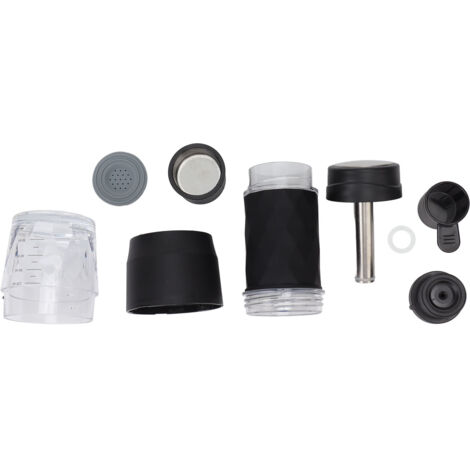 Maual Hand Coffee Maker Portable Travel Coffee Machine Compatible Ground Coffee and Coffee Capsule for Outdoor Black