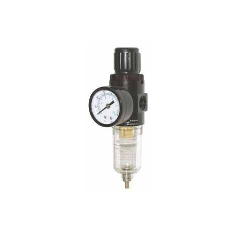 Druckregler Druckminderer Wartungseinheit 1/4" Wasserabscheider Manometer Filter 