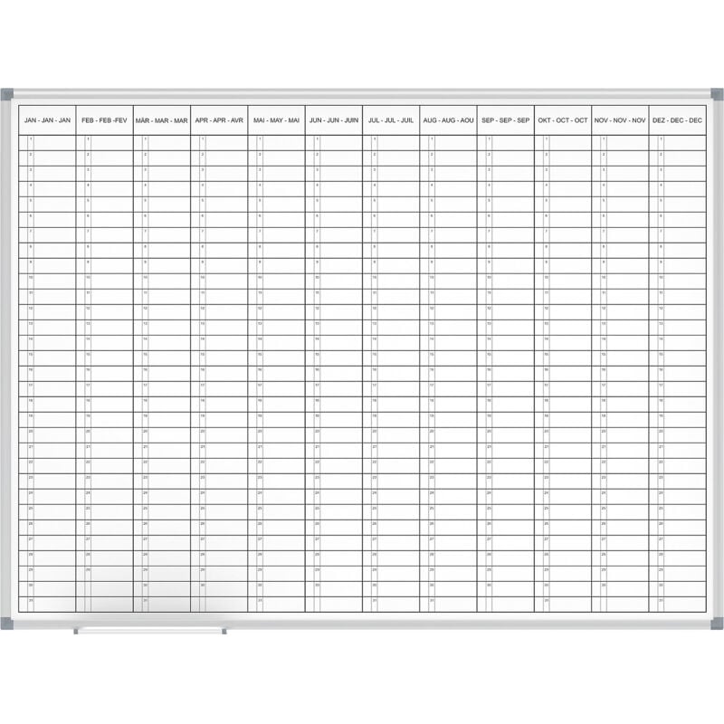 MAUL, Tableau planning, planning annuel, 12 mois, largeur