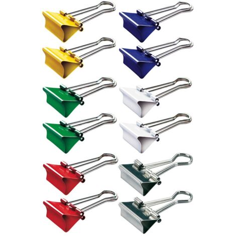 MAUL 21332 – 99 clip a molla fermafogli, colori assortiti, (B) 32 mm, apertura: 13 mm