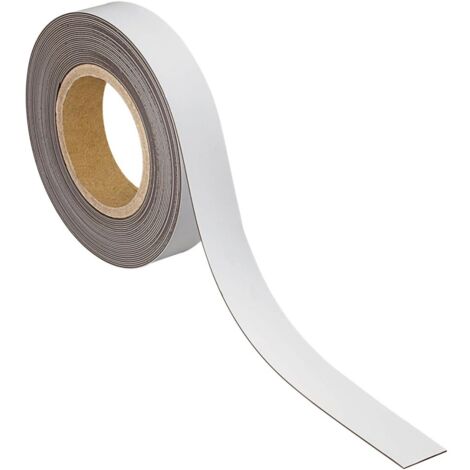 MAUL Kennzeichnungsband magnetisch, 30 mm x 10 m, Farbe weiß