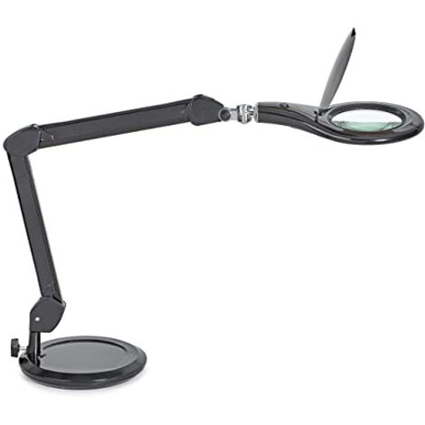MAUL LAMPE LOUPE MAULMACRO  LAMPE LED AVEC SUPPORT POUR TRAVAIL PRÉCIS EN ATELIER, BUREAU ET CABINETS MÉDICAUX  LAMPE DE JOUR