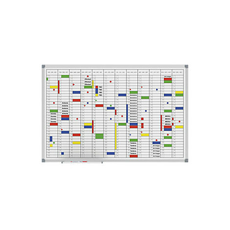MAUL  Lavagna planning annuale  12 mesi  set di accessori