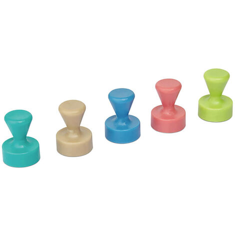 Maul Magnet 6168499 (Ø x H) 12 mm x 16 mm Kegel Rose, Atlantic Blue, Türkis, Lime, Sahara 10 St. 616