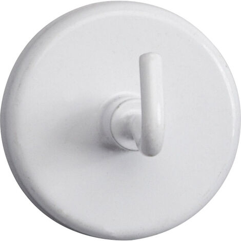 Maul Magnet  (Ø x H) 36 mm x 36 mm rund, mit Haken Weiß 5 St. 6158002