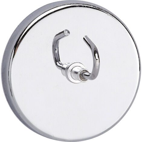 Maul Magnet  (Ø x H) 52 mm x 31 mm rund, mit Haken Silber 1 St. 6155596