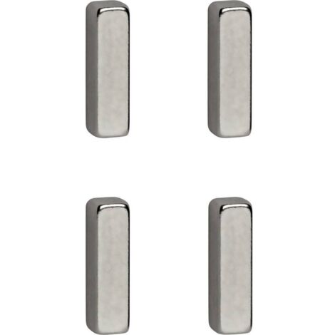 Maul Magnete neodimio (L x A x P) 15 x 4 x 4 mm rettangolare, barra Argento 4 pz. 6169096
