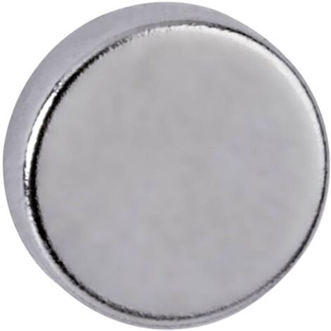 Maul Magnete neodimio (Ø x A) 10 mm x 3 mm disco Argento 10 pz. 6166396
