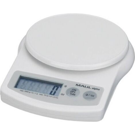 Maul MAULalpha 2000G Bilancia per lettere Portata max. 2 kg Risoluzione 1 g a batteria Bianco