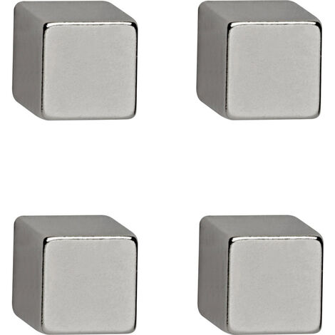 Maul Neodym Magnet  (B x H x T) 10 x 10 x 10 mm Würfel Silber 4 St. 6169296