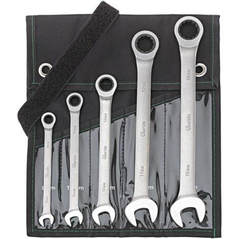 Maul-Ringratschenschlüssel-Satz 8-19 mm 5-teilig Fortis
