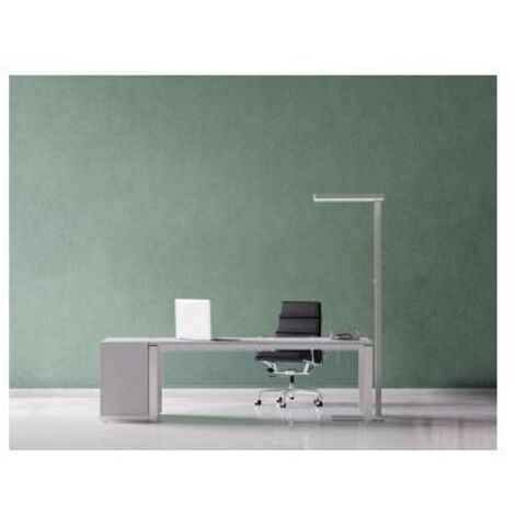 MAUL Stehleuchte MAUL MAULjaval D 1 x 32 kWh/1.000h 2 x 16 kWh/1.000h LED Helligkeiteinstellbar silber