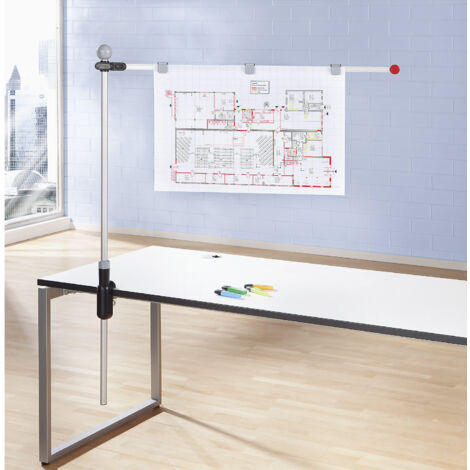 MAUL, Support de table pour plans, avec 1 bras pivotant, plage