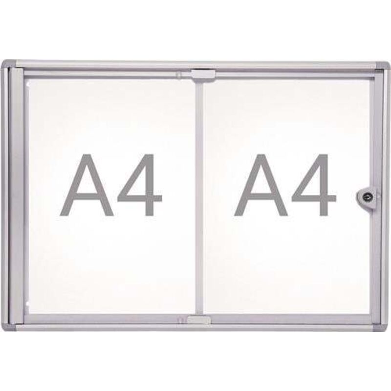 Maul - Vitrine d'affichage 2 x A4 l490xH351 mm coins biseautés pour l'intérieur