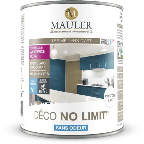 MAULER - Deco No Limit - 1L - Aspect Cire Blanc - Idéale pour relooker les vieux meubles et les boiseries sans avoir à décaper ou à appliquer une sous-couche