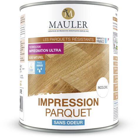 MAULER - Impression Parquet - 1L - Incolore - Sans Odeur - Durcit et Renforce Le Bois de Vos Parquets, Planchers et Escaliers