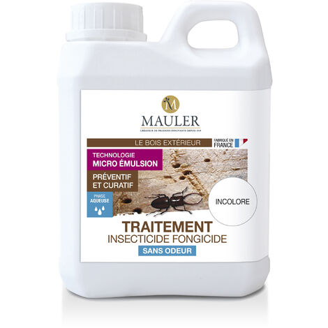 MAULER - Traitement Insecticide Fongicide Xylophage - 25L - Incolore - Action préventive ou curative intérieur extérieur