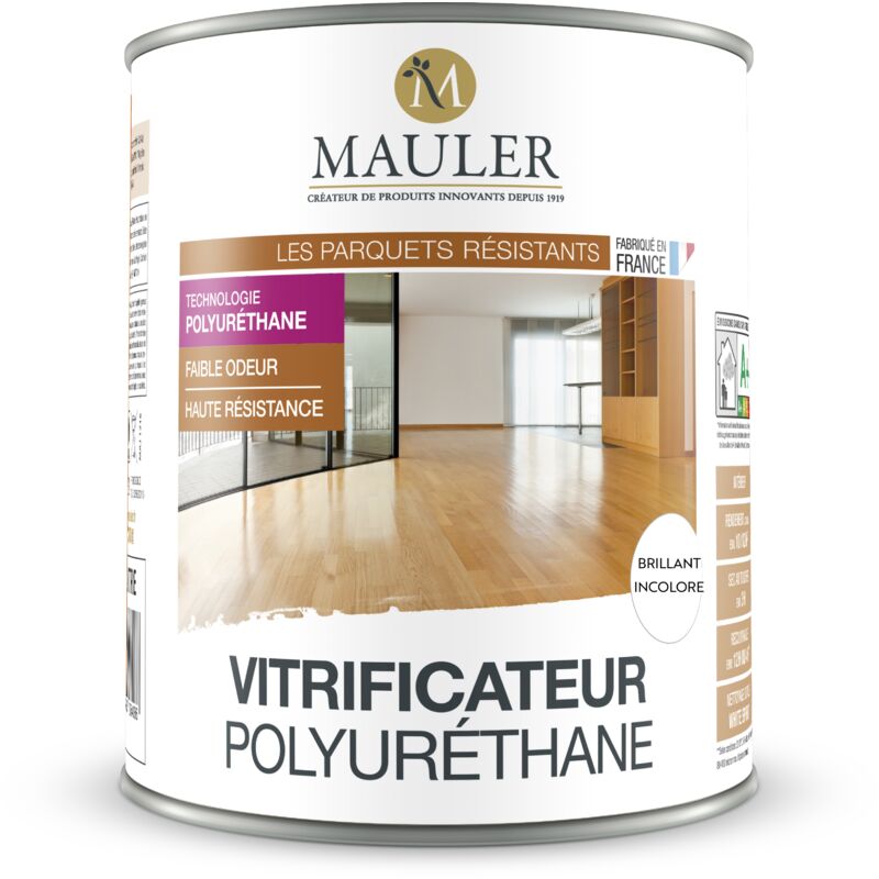 Mauler - Vitrificateur Polyuréthane - 5L - Brillant Incolore - Sans odeur et de très haute qualité