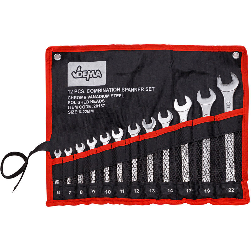 Gabelschlüssel Ringschlüssel Schlüsselset Schlüsselsatz Ring 12 teilig 6-22mm