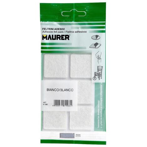 MAURER 14060855 Feutre adhésif 30x30mm (Bl. 6p) white