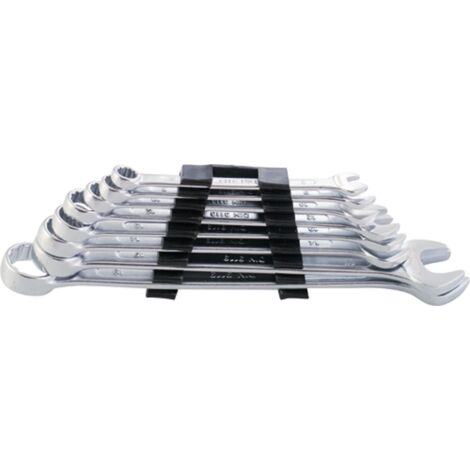 Maurer 87964 Chiave Combinata, Cromo-Vanadio, Scatola 8 Pezzi, Grigio