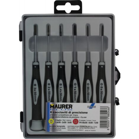 Maurer 88046 - Set Cacciaviti Maurer Professionale Precisione, 6 Pezzi