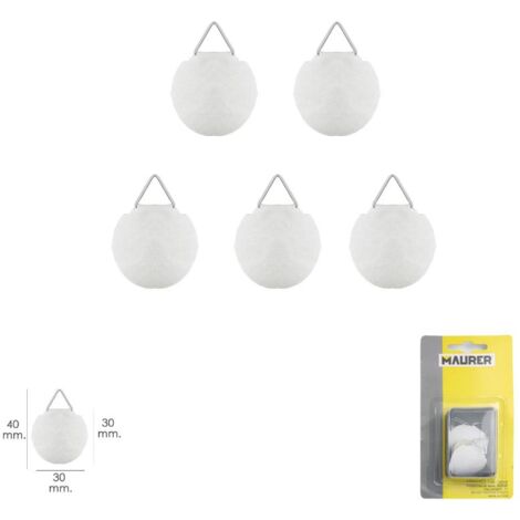 MAURER cuelga cuadros tela (blister 5 piezas) , Cuelgacuadros anilla Nº2- Medida: 30 40 (Alt). mm.- Realizado en tela.- Para fijarlo al cuadro hay que humedecer l