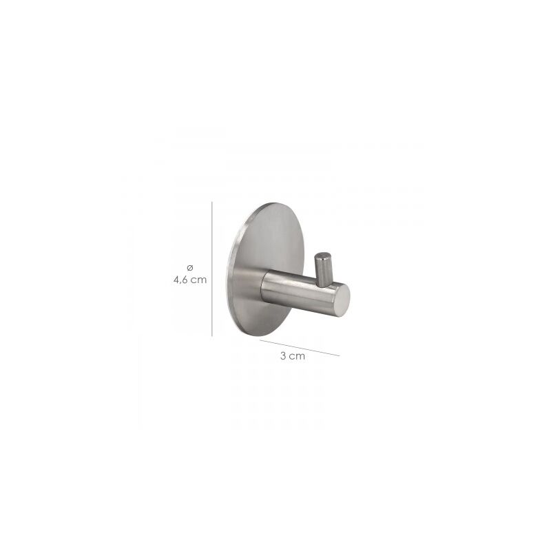 

Gancho colgador baño individual toallas albornoz color inox autoadhesivo resistente sin tornillos