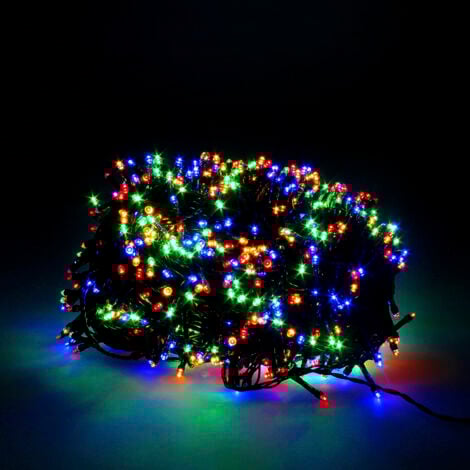MAURER Ghirlanda di Natale Luci 1000 Led Multicolore. Luce di Natale per interni ed esterni Ip44