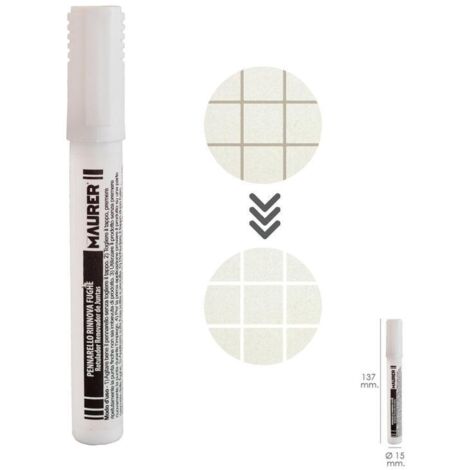 MAURER marcador / rotulador blanqueador para juntas color blanco
