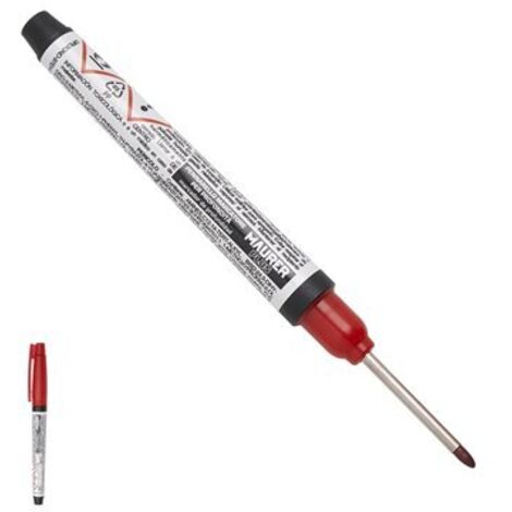 MAURER Pennarello Marcatore Punta Lunga Rosso, Segnalibro Fori Profondi, Marker Zone Dificil Accesso, Tracciatore, Pennarello Opere,