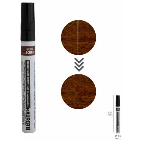 MAURER rotulador profesional retoque madera color nogal oscuro