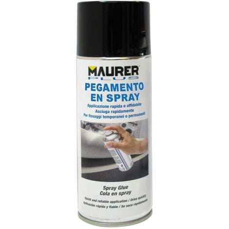 MAURER spray maurer pegamento 400 ml. , Pegamento maurer spray 400 ml.- Medida: 400 ml.- Cola en spray especial para pegar ya sea de forma permanente o temporal.-