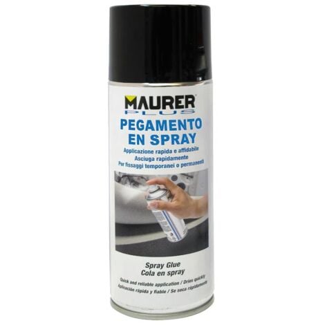 MAURER spray maurer pegamento 400 ml. , Pegamento maurer spray 400 ml.- Medida: 400 ml.- Cola en spray especial para pegar ya sea de forma permanente o temporal.-