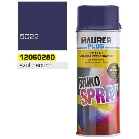 MAURER spray pintura azul oscuro noche 400 ml. , Spray azul oscuro noche.- Capacidad: 400 ml.- RAL: 5022.- Esmalte acrílico de usos profesionales.- Excelent