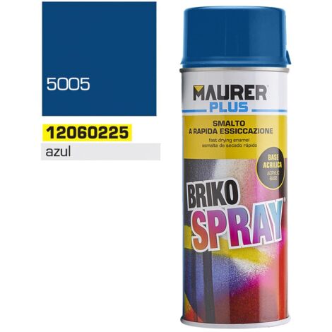 MAURER spray pintura azul señal 400 ml. , Spray azul. - Capacidad: 400 ml.- RAL: 5005.- Esmalte acrílico de usos profesionales.- Excelentes propiedades de a