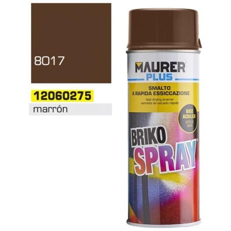 MAURER spray pintura marron chocolate 400 ml. , Spray marron chocolate.- Capacidad: 400 ml.- RAL: 8017.- Esmalte acrílico de uso profesional.- Excelentes propiedades de adhesión.- Adecuado para recubr